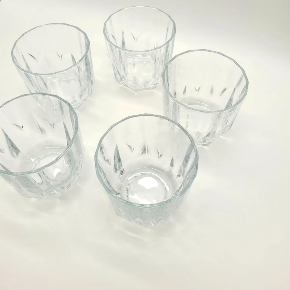 Pasabahce Vertical Ridges Old Fashioned Rocks Glasses x5​​​